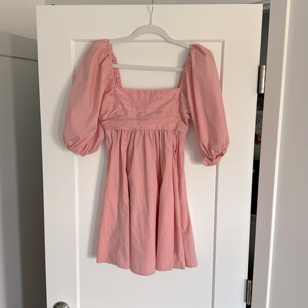 Pink Emerson Mini Puff Sleeve Dress from Abercrombie Size Small